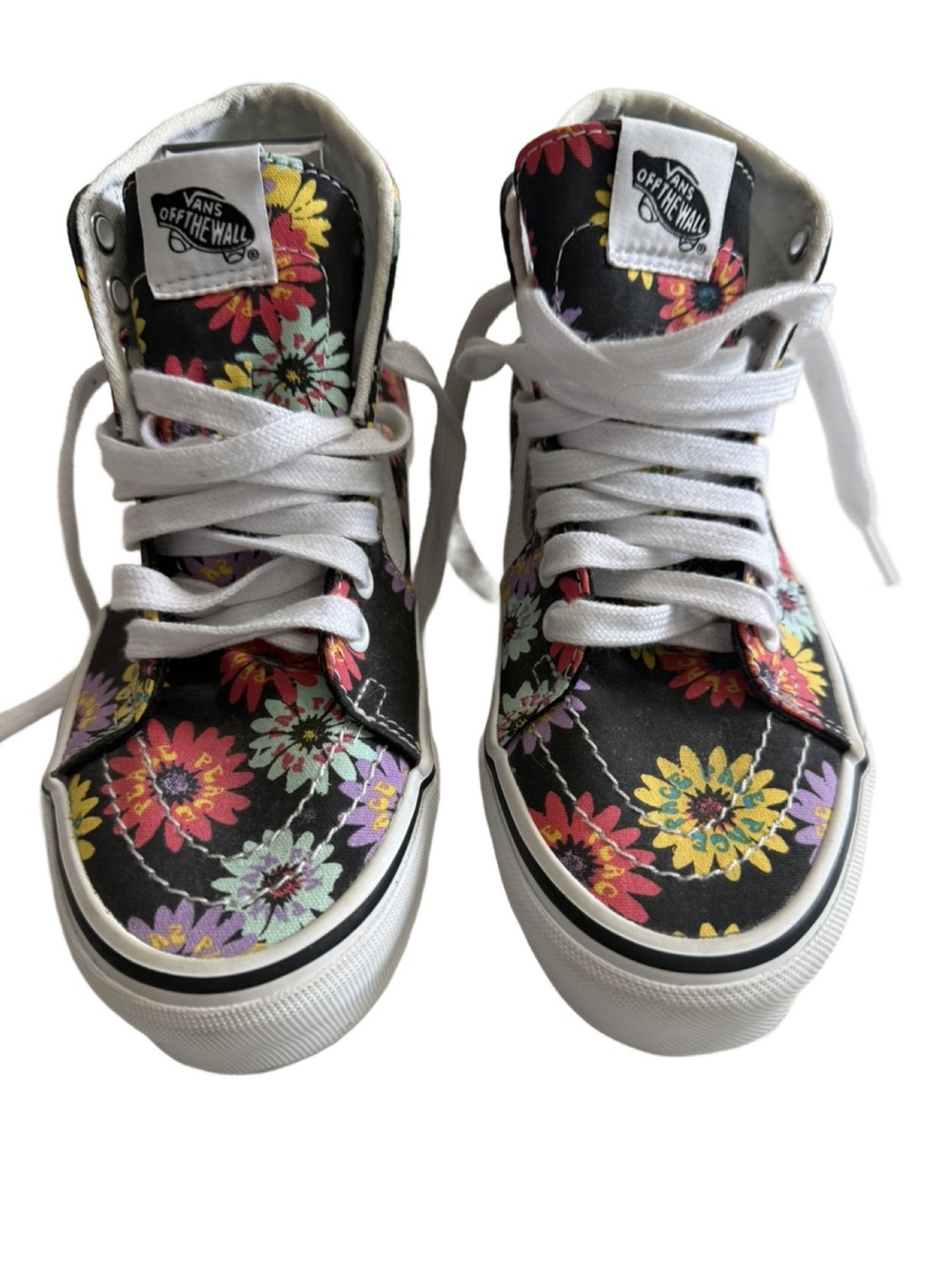 Vans Sk8-High Tapered Sneakers with Multicolor Floral Print. 6